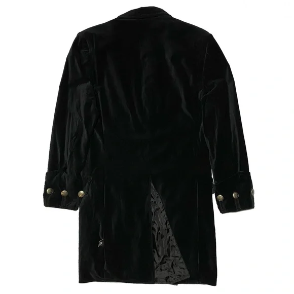 SOLD! RARE Jimi Hendrix Black Velvet Pirate Frock Coat Rock & Roll Religion Sz S - Picture 3 of 12